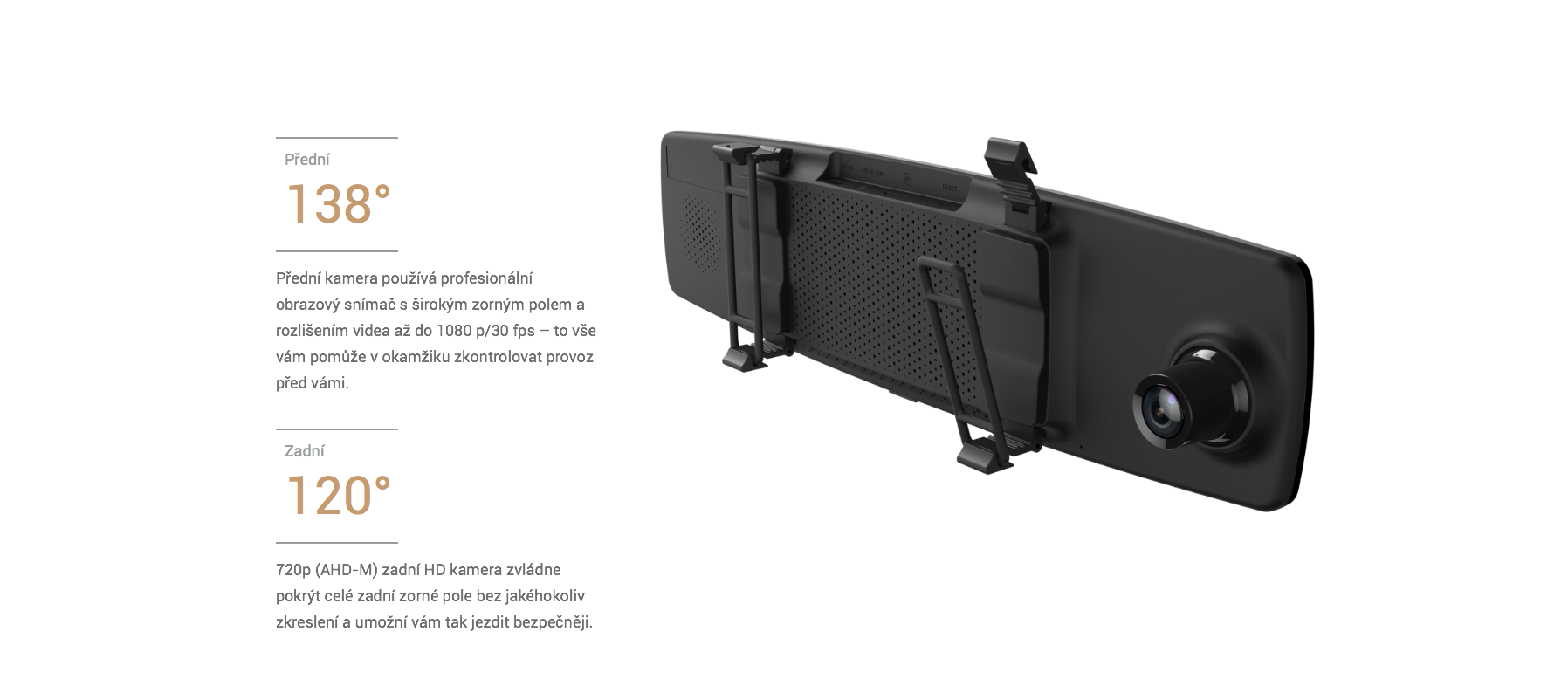 3 Xiaomi Yi Dash Mirror Camera - Kamera do auta přední i zadní palubní kamera